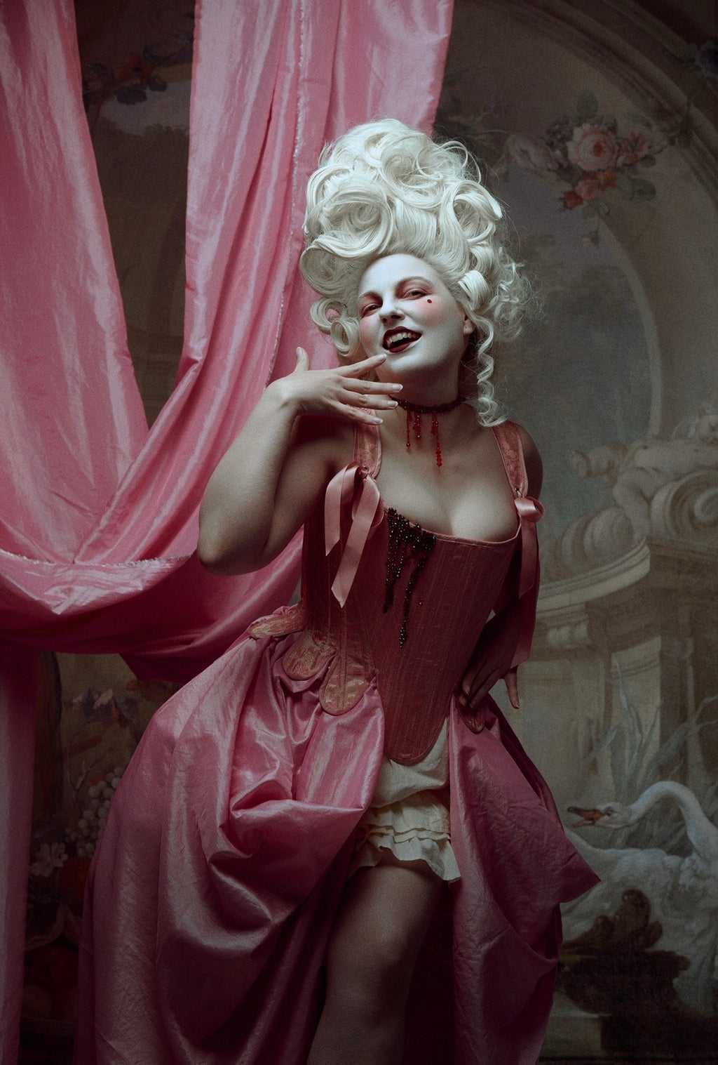 "Modesty" Pink Brocade - Size E