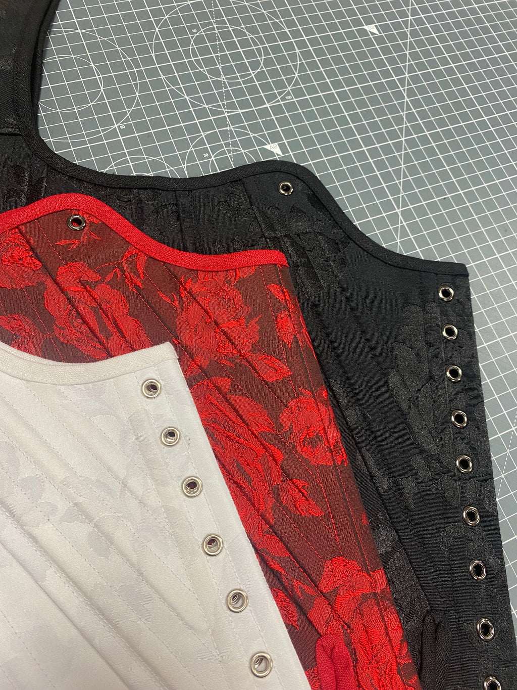 "Antoinette" black brocade- Size A-B