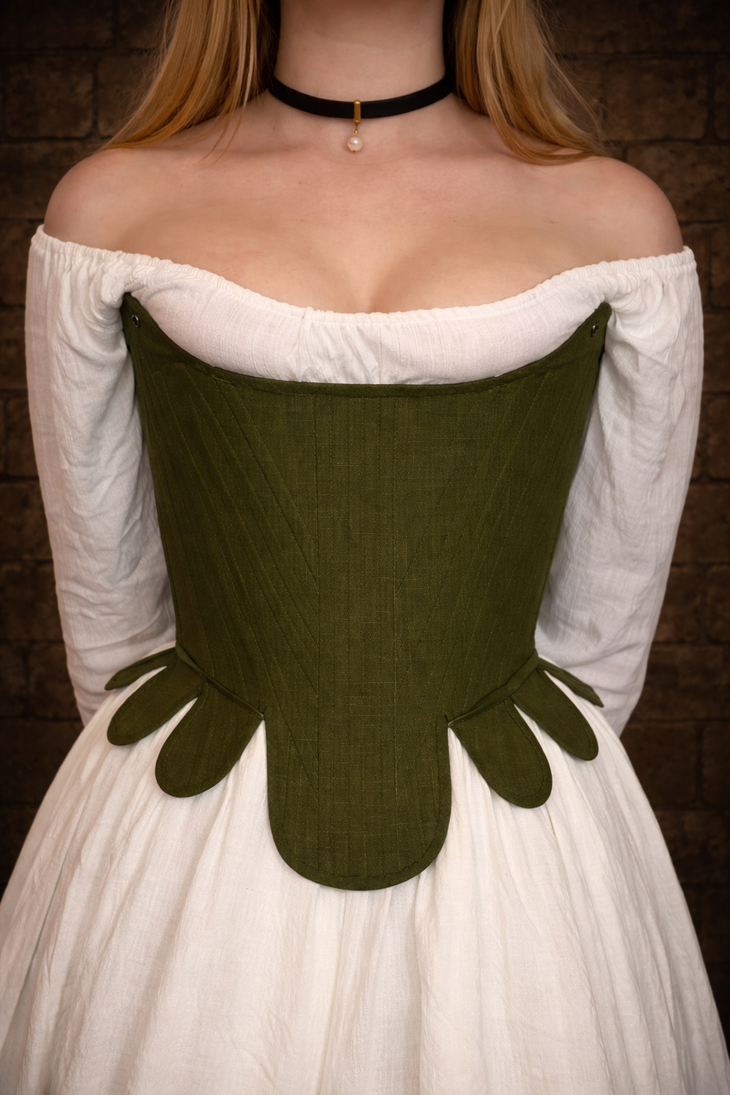 CORSET "Antoinette" strapless, Linen