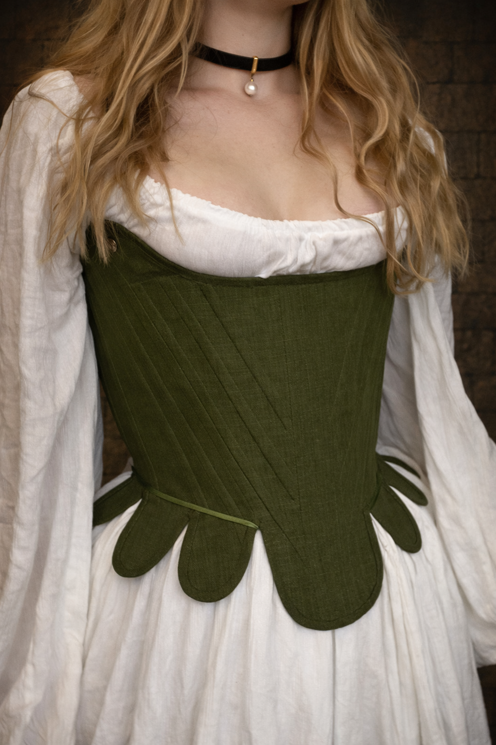 CORSET "Antoinette" strapless, Linen
